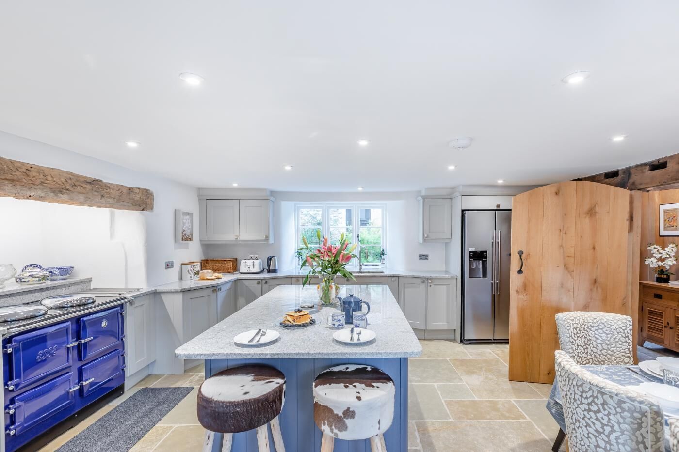 Microwave, oven, dishwasher, high chair