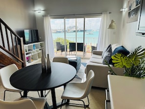 Smart TV, stereo, computer monitors - Beachfront 2BR Condo with Patio, Harbor Views, & Boardwalk Access in Philipsburg (Philipsburg)