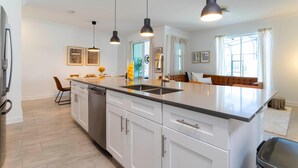 Condo, Multiple Beds (4379 SL- Enchantment 4BR Townhome wit) | Private kitchen | Oven, toaster - 4379 SL- Enchantment 4BR Townhome With Pool (Kissimmee)