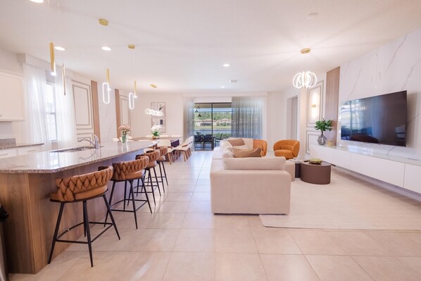 House, Multiple Beds (1643 LA - Luxurious Retreat Windsor a) | Living area - 1643 LA - Luxurious Retreat Windsor at Westside (Kissimmee)