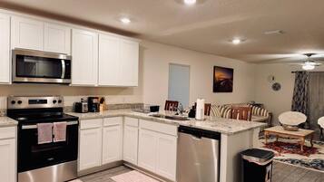 Microwave, oven, stovetop, dishwasher