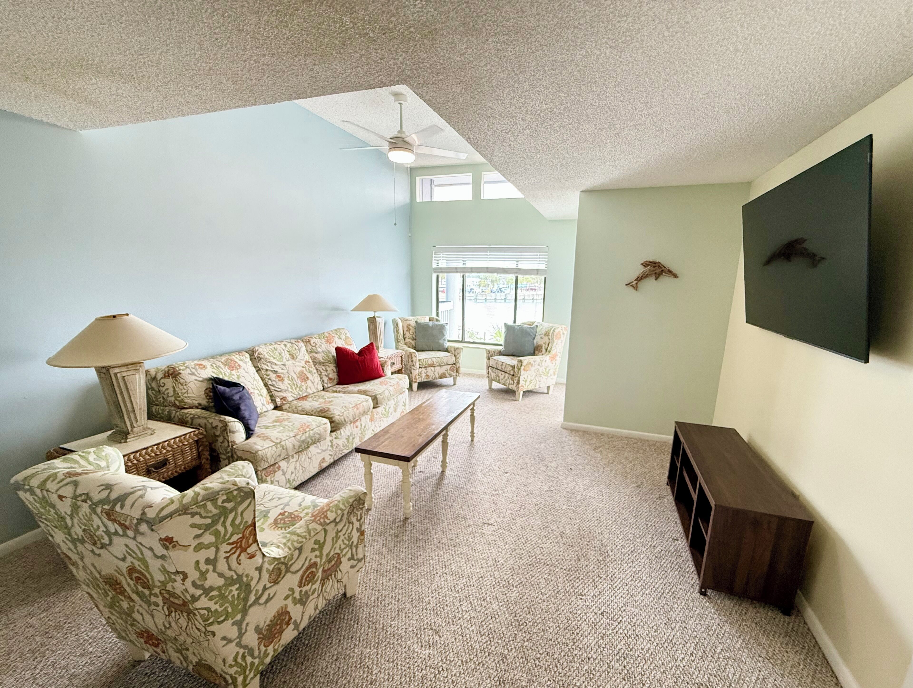 Condo, 3 Bedrooms, Ocean View | Living area | 65-inch Smart TV with digital channels, Netflix, Hulu