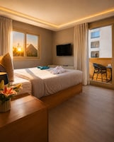 Quarto básico (Pyramids View) | Frigobar, individualmente decorados, individualmente mobiliados