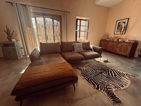 Living area. Guest house at the gateway to the Agafay desert