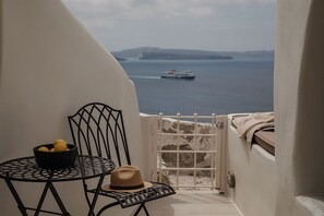 Deluxe Suite, 1 Queen Bed, Sea View | Terrace/patio - Lunar Sea Suite Hot-tub & Caldera View (Santorini)