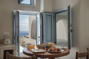 Breakfast meal - Lunar Sea Suite Hot-tub & Caldera View (Santorini)