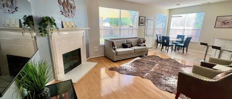 Smart TV, fireplace, offices