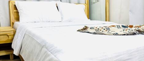 1 slaapkamer, een strijkplank/strijkijzer, gratis wifi, beddengoed