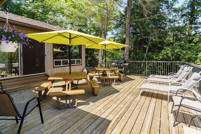 Rent A Larger Cottage Month of August, with Beach, Lawns, Decks, Dock and more
