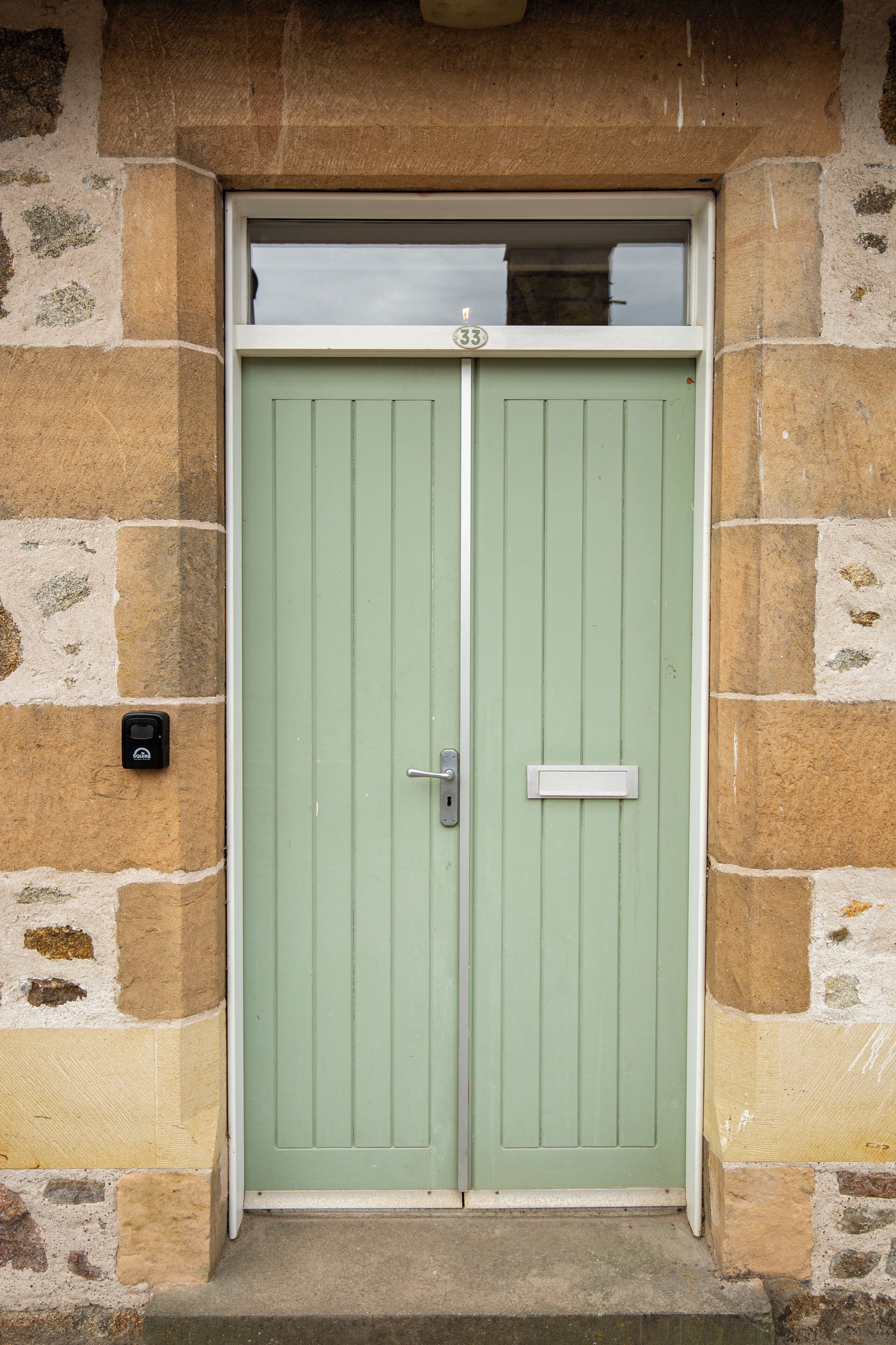 Front door of West Lodge. 