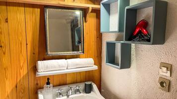 Hair dryer, towels