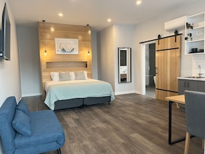 1 dormitorio, tabla de planchar con plancha, wifi y ropa de cama