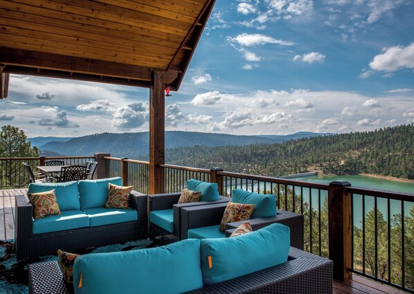 House, Multiple Beds, Patio, Mountain View (Unit 177) | Terrace/patio - Grindstone Lake Lodge (Ruidoso)