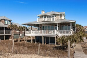Exterior - Discover your dream beach house with an amazing ocean view and lots of deck space on South Beach! (Bald Head Island)