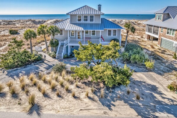 Exterior - Discover your dream beach house with an amazing ocean view and lots of deck space on South Beach! (Bald Head Island)