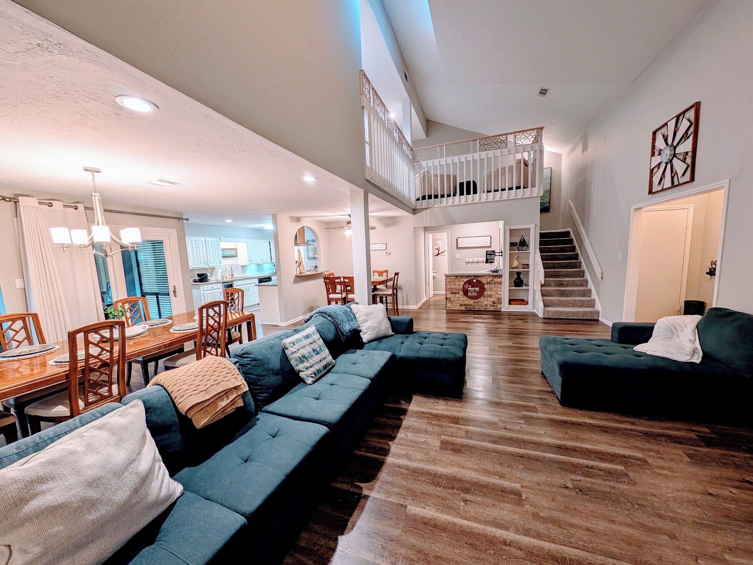 Smart TV, fireplace, video games, stereo