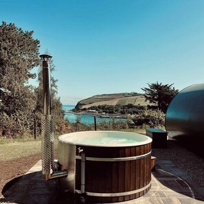 Familie huisje (Ocean View Pod with Hot Tub) | Privéspabad