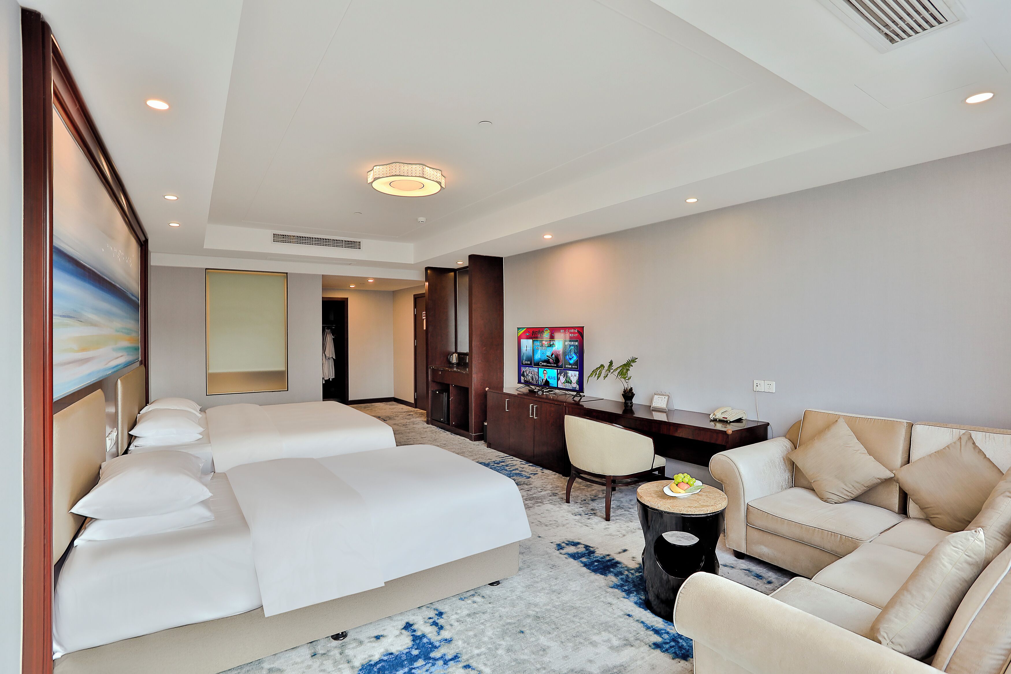 Family Triple Room, Non Smoking, City View | Premium bedding, down comforters, in-room safe, desk