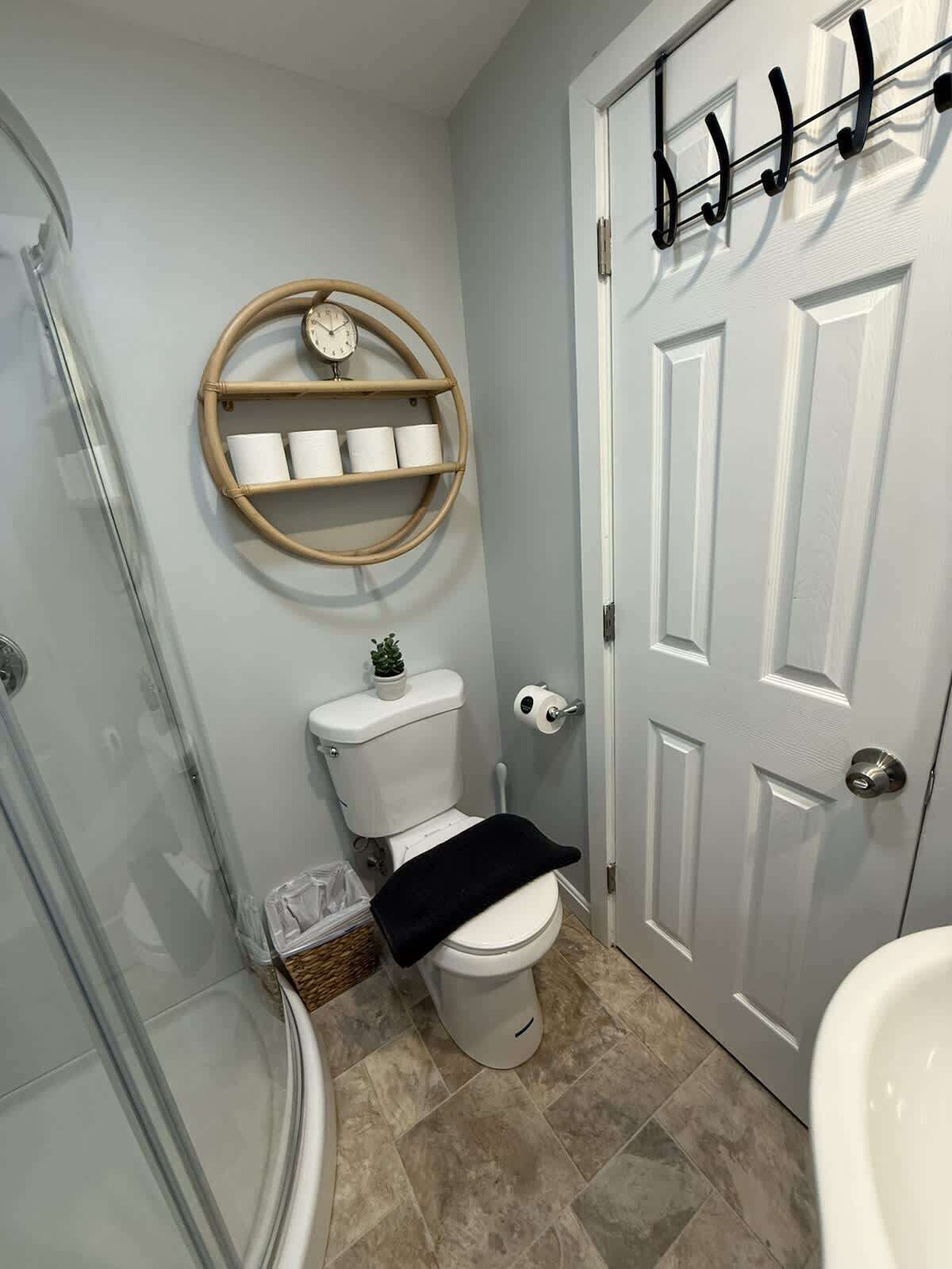 Shower, hair dryer