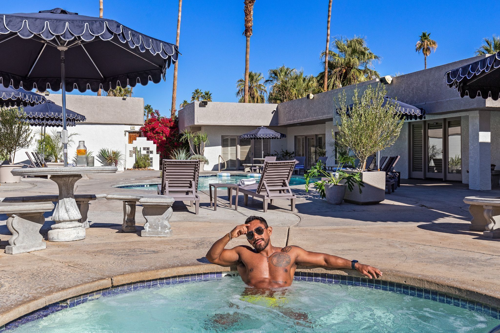 Bain à remous extérieur