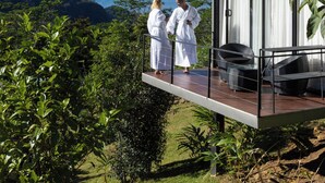 Chambre double, balcon, vue sur la montagne | Balcon