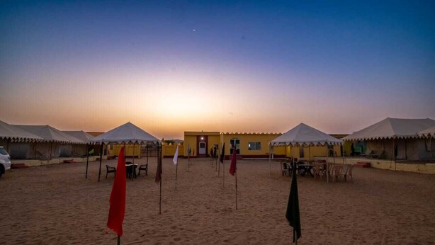 A desert camp with multiple tents and a central building. - ACE Desert Resort (Jaisalmer)