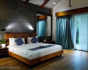 Alpehytte, balkong, hageutsikt | Skrivebord, strykejern/-brett og wi-fi (inkludert)