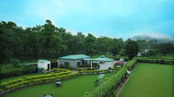 Outdoor banquet area