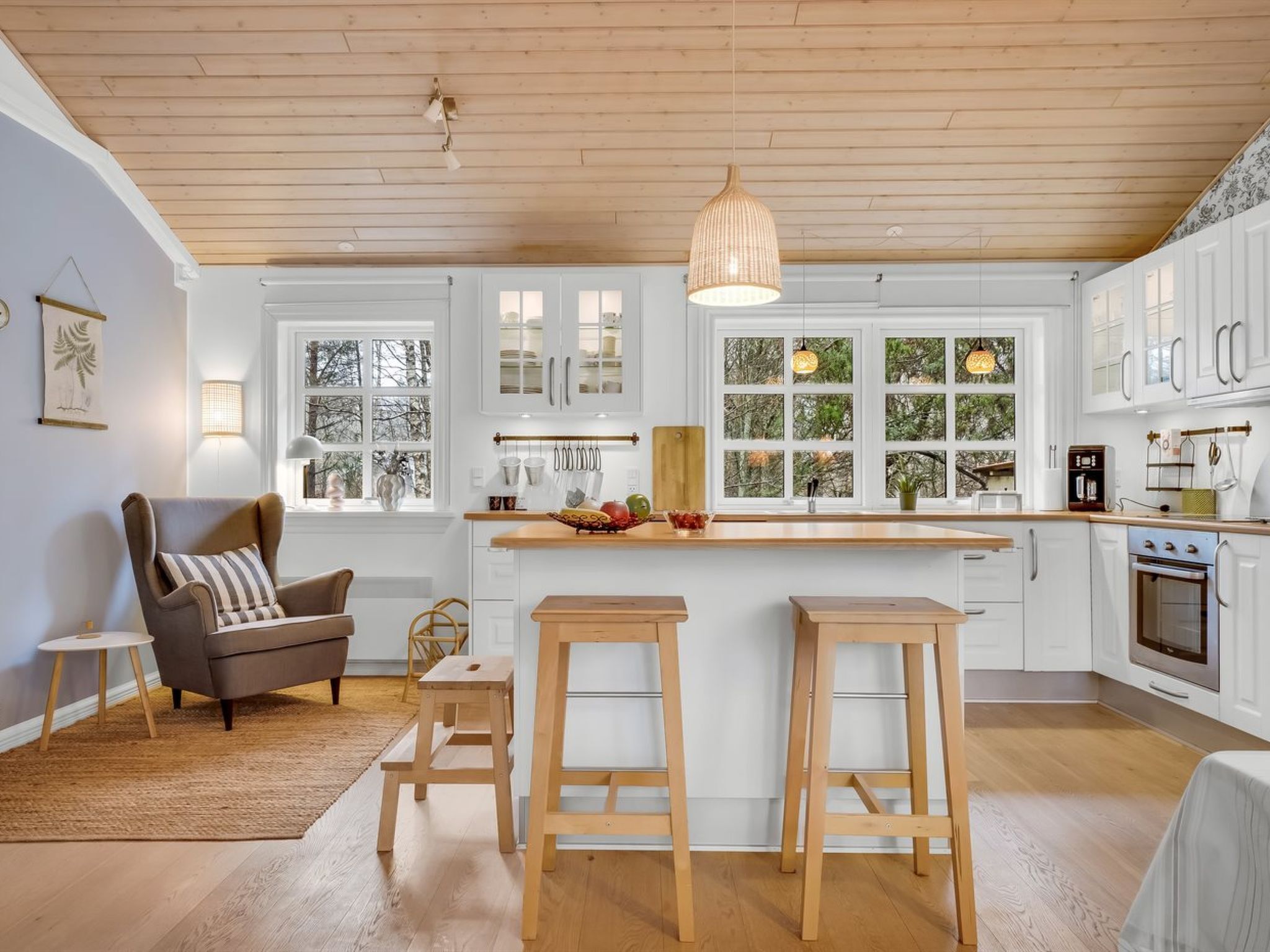 Jääkaappi, mikroaaltouuni, uuni, astianpesukone