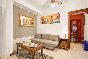 Standard Apartment, 1 Bedroom, Air conditioning (Roby loft-Direct Lake Access/Beach) | Living area | Flat-screen TV - Roby Loft-direct Lake Access/beach (Gardone Riviera)