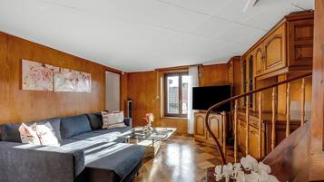 Family Apartment, Multiple Bedrooms (Bel Panorama 1) | Living area | Flat-screen TV
