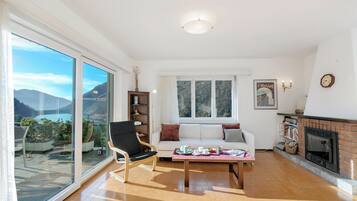 Standard Apartment, Multiple Bedrooms, 2 Bathrooms, Mountainside (Castel In Aria 2) | Living area | Fireplace