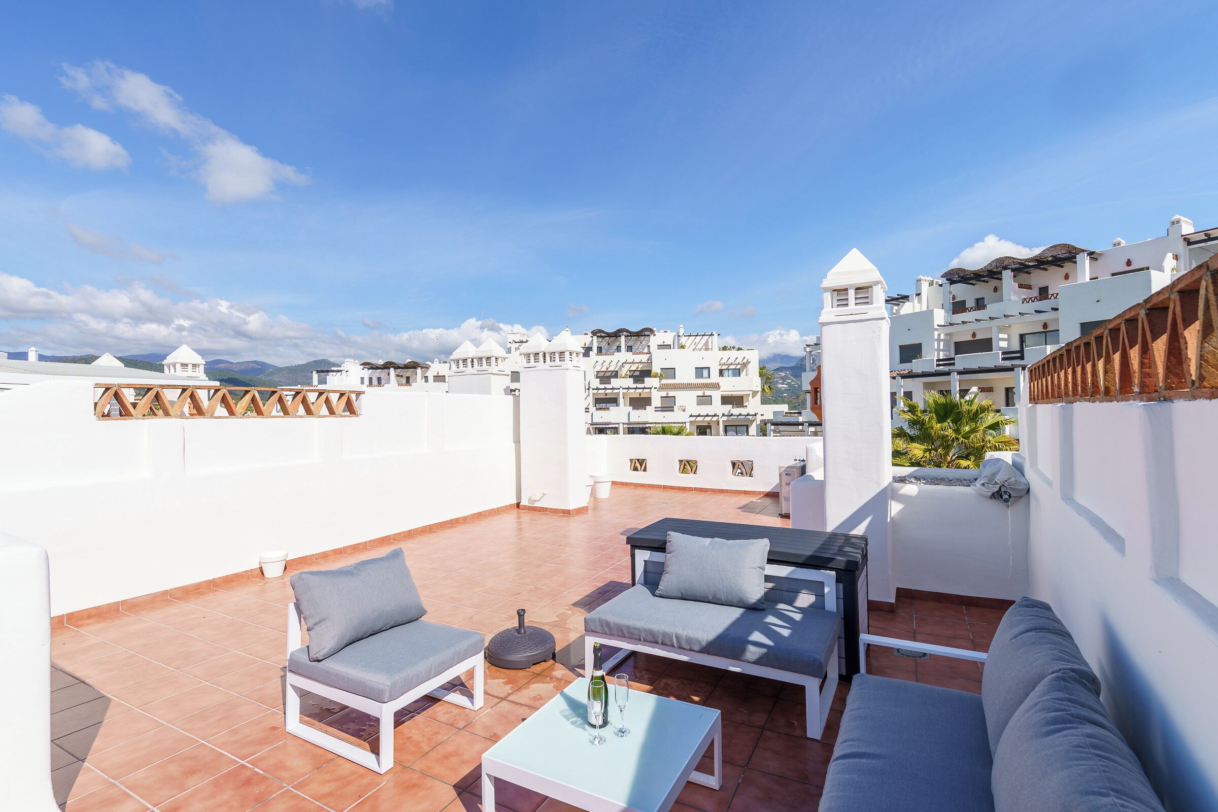 Townhouse – familie, flere soverom, ved fjell (Luxe Golf & Family House Escape) | Terrasse/patio