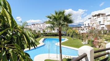 Family Townhome, Multiple Bedrooms, Mountainside (Luxe Golf & Family House Escape) | Pool | Seasonal outdoor pool