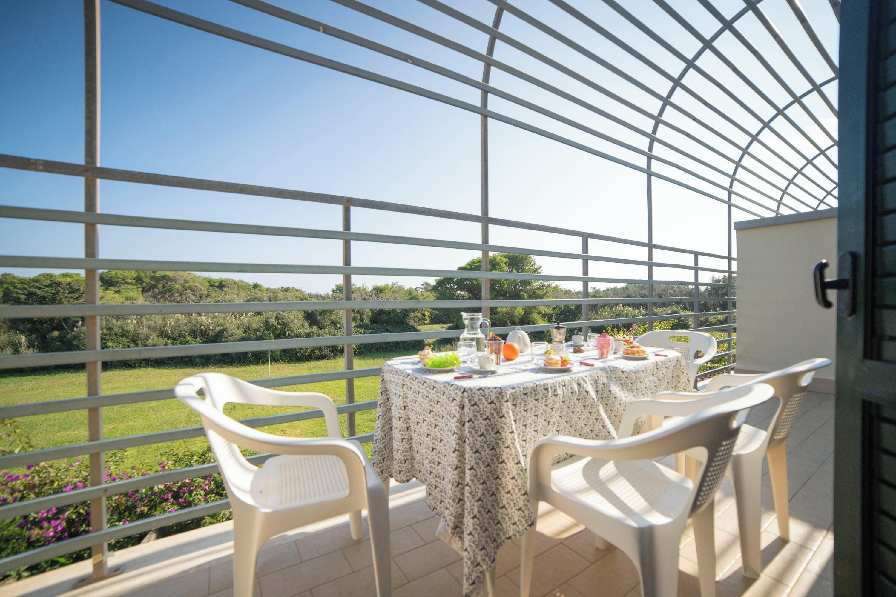 Family Apartment, Multiple Bedrooms, Sea Facing (Alba Apartment 2 with Pool and Sea) | Outdoor dining