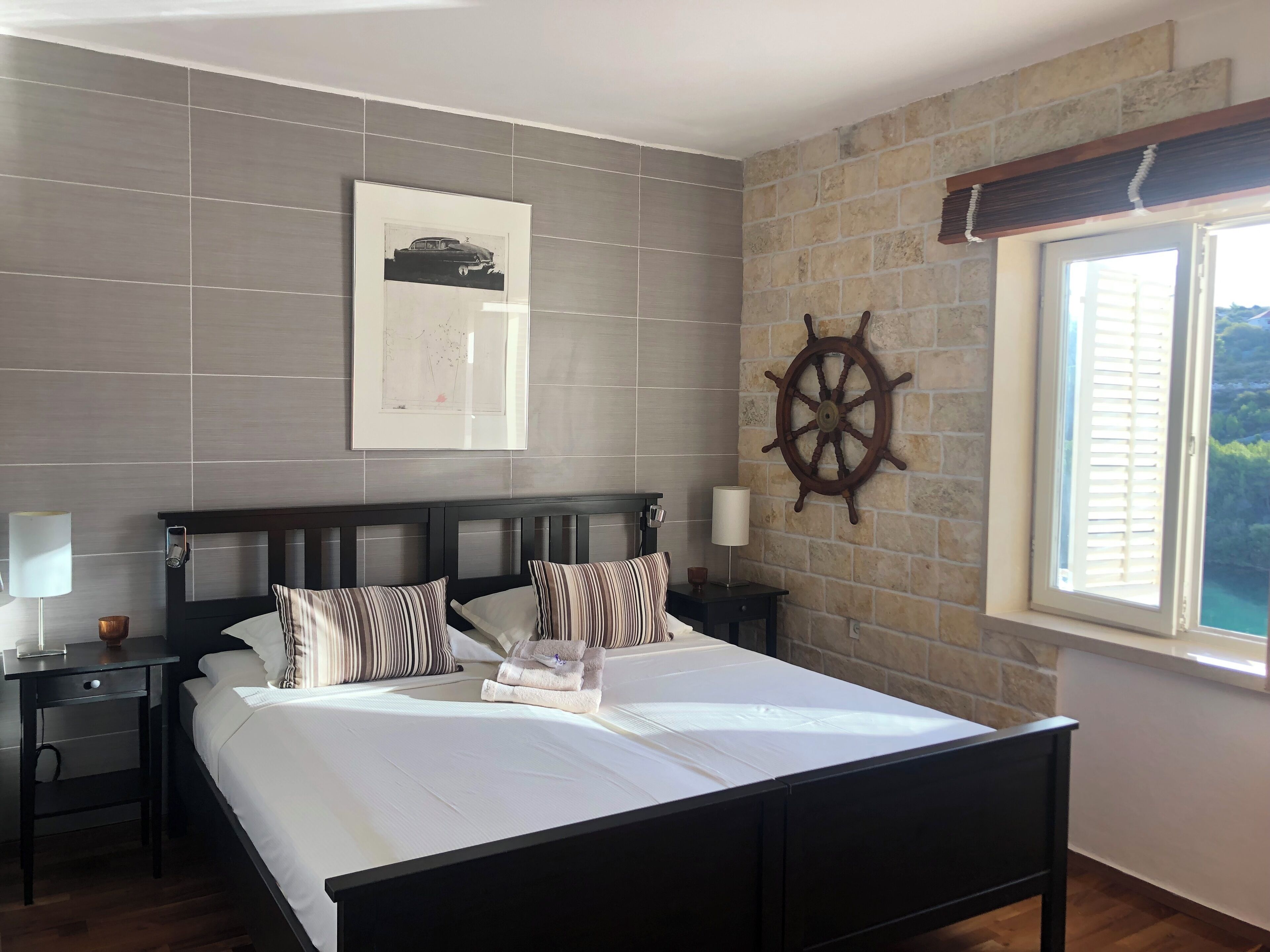 2 bedrooms, blackout curtains, iron/ironing board, free WiFi