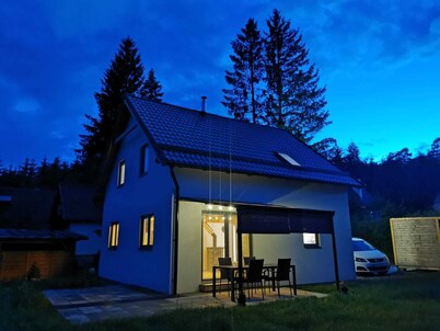 Luxurious, newly built vacation home near the Lipno reservoir with sauna.