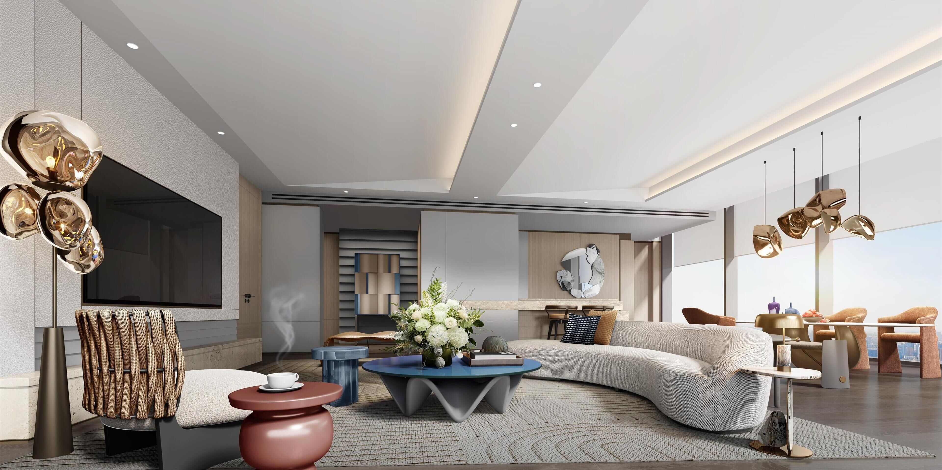 Suite Deluxe, 1 llit de matrimoni gran | Sala d'estar | Televisor LCD 