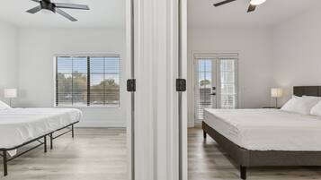 2 bedrooms, desk, iron/ironing board, WiFi