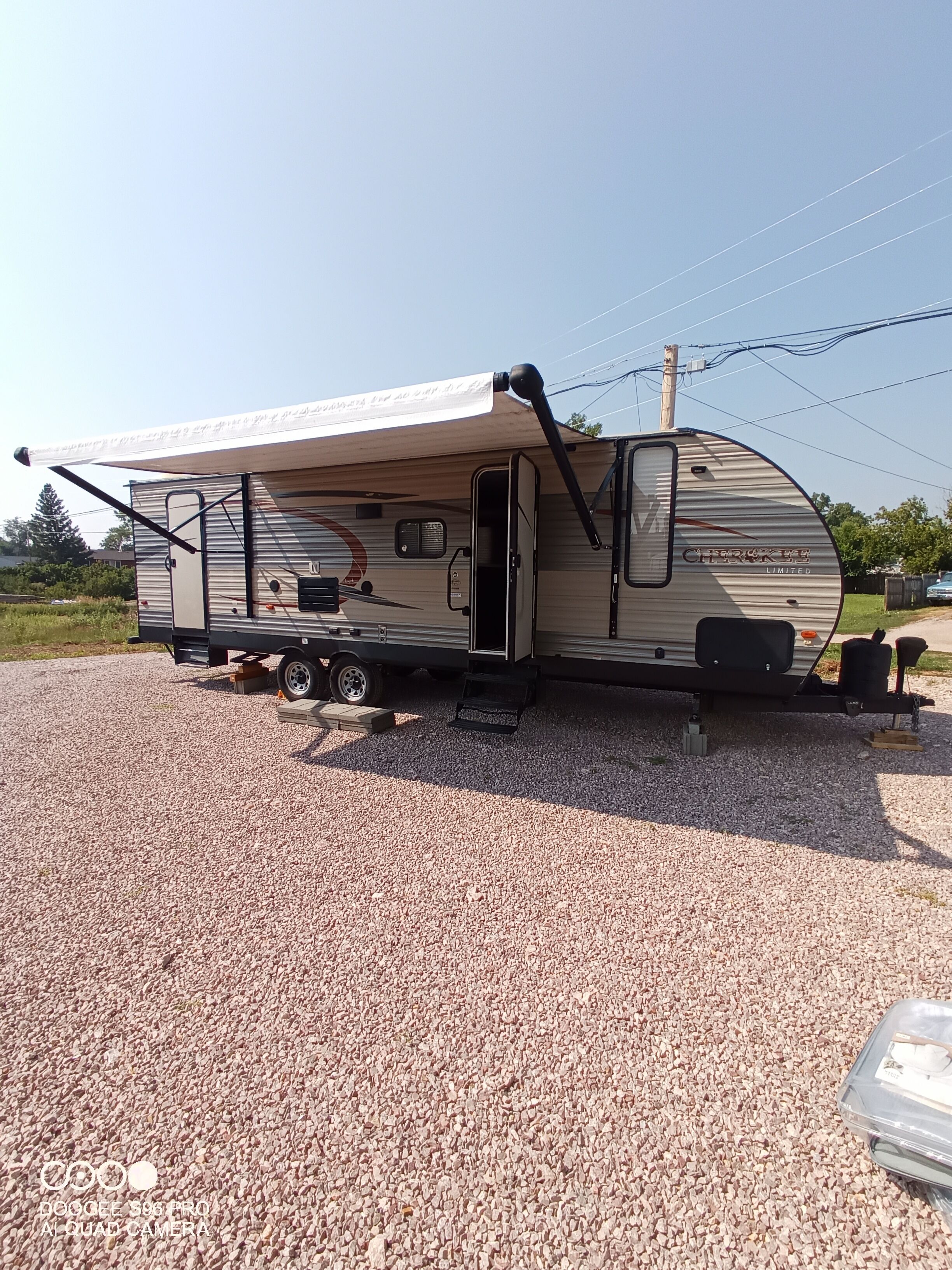 Parking pad can handle two trucks and two trailers with additional parking available upon request.