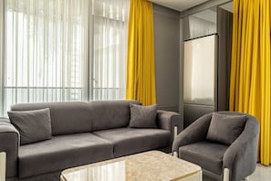 Junior Suite, 1 King Bed | Living area | 100-inch LCD TV with digital channels - Elite World Homes Istanbul Bosphorus (Istanbul)