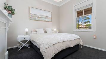3 bedrooms, desk, iron/ironing board, travel cot