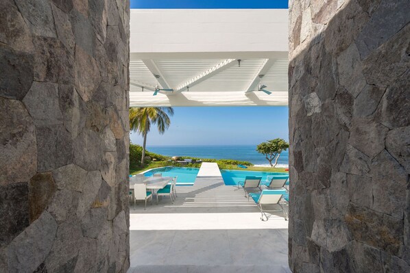 A heated pool