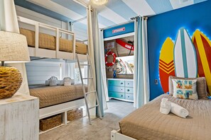 4 bedrooms, in-room safe, iron/ironing board, travel cot