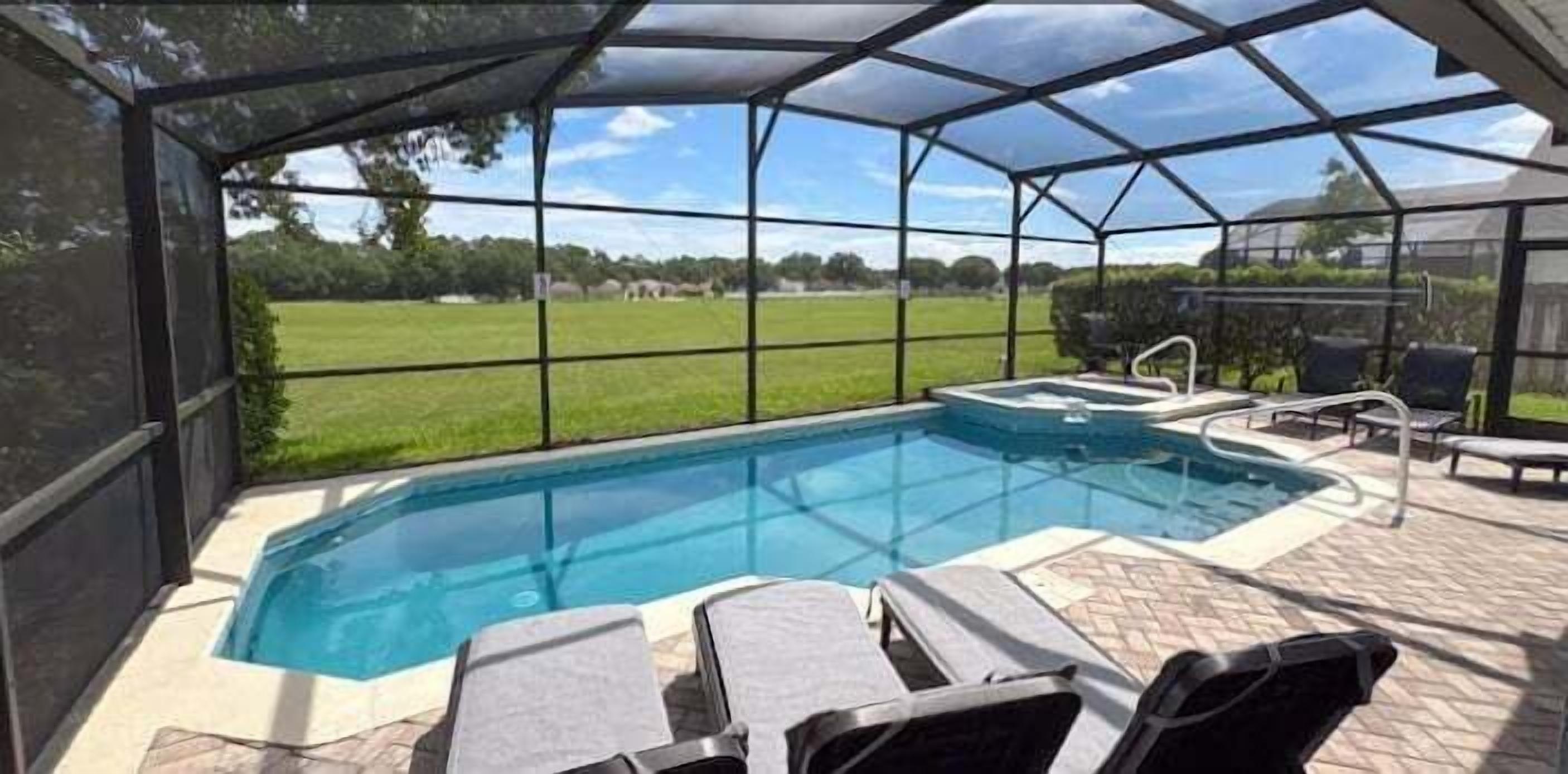 Outdoor pool, a heated pool