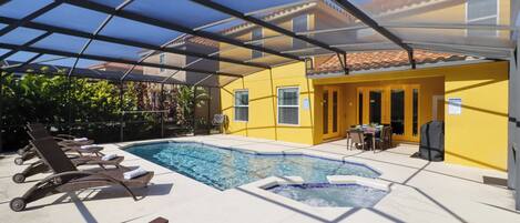 Outdoor pool, a heated pool