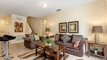 Smart TV, foosball, books