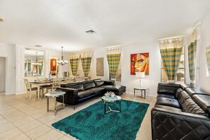 Smart TV, video games, foosball, books