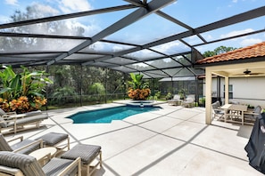 Outdoor pool, a heated pool