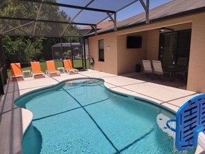 A heated pool